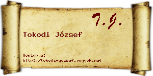 Tokodi József névjegykártya