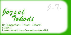 jozsef tokodi business card